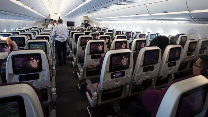 Interiér nového Airbusu A350,